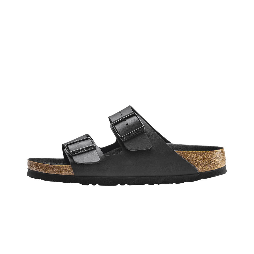 Birkenstock Arizona Birko Flor Black Black Foot Bed
