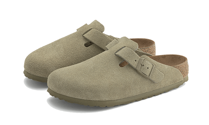 Birkenstock Boston Suede Faded Khaki