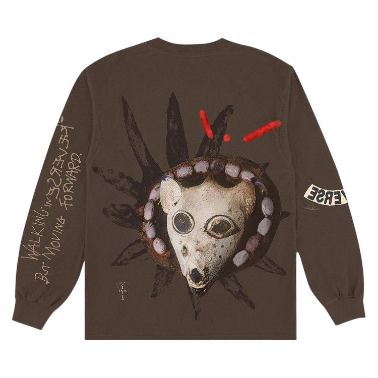 Cactus Jack by Travis Scott Reverse Jack Long-Sleeve T-Shirt Brown