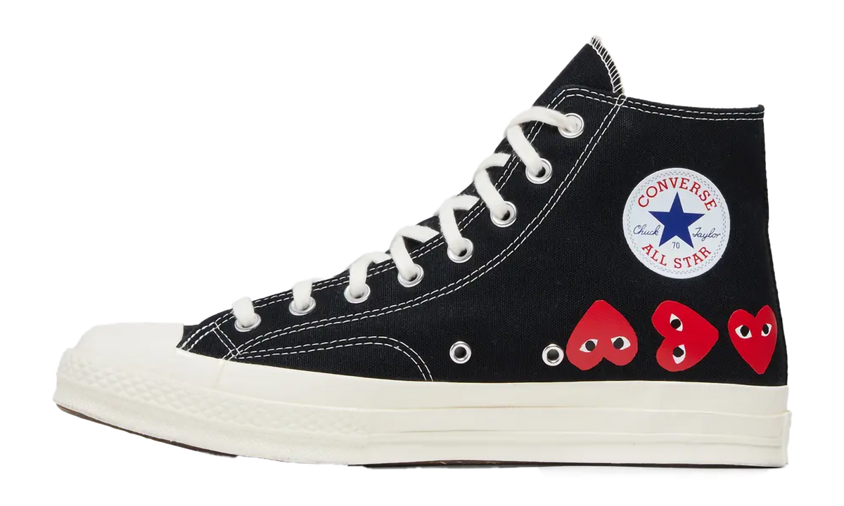 Converse Chuck Taylor All Star 70 Hi Comme des Garcons PLAY Multi-Heart Black