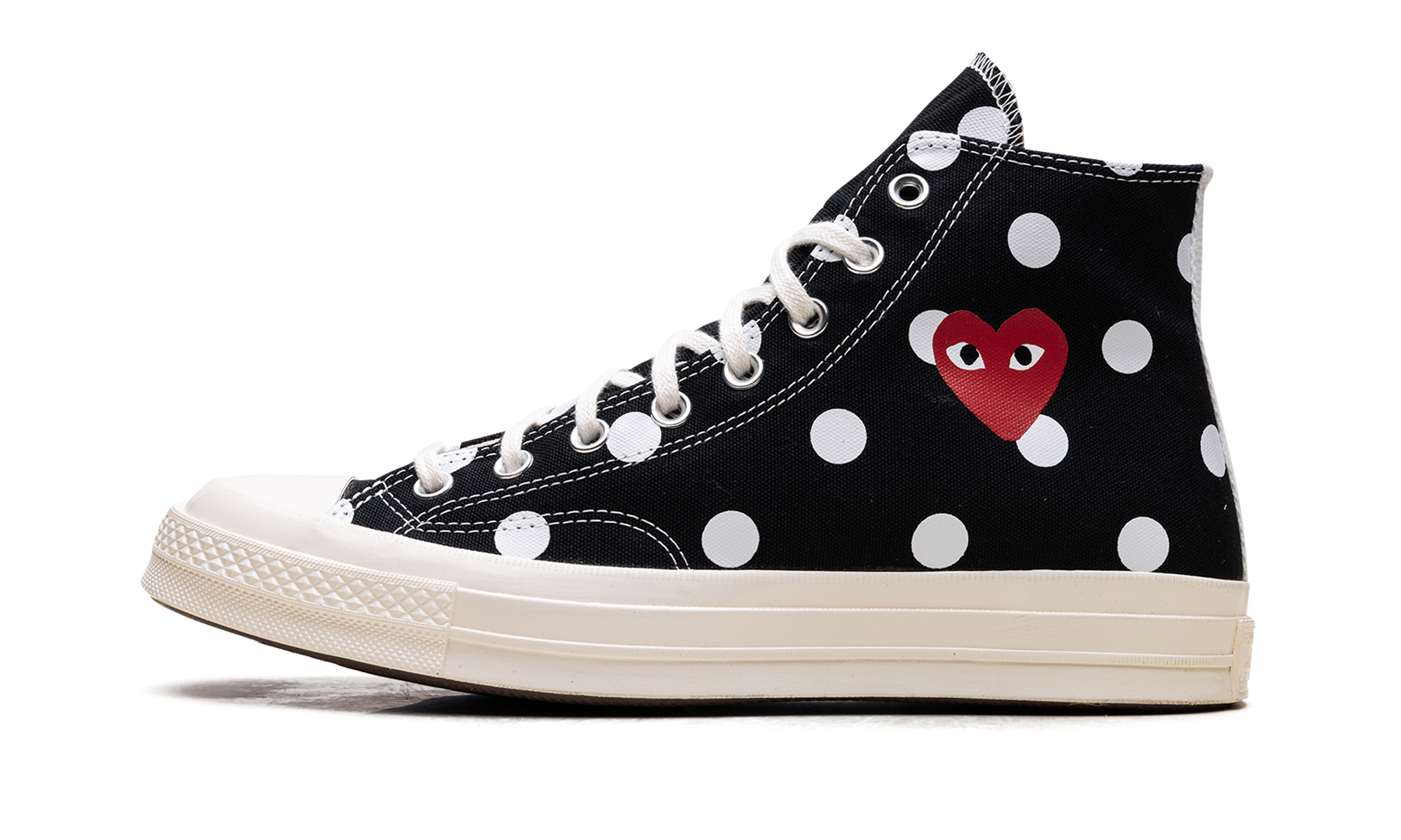 Converse Chuck Taylor All Star 70 Hi Comme des Garcons PLAY Polka Dot Black