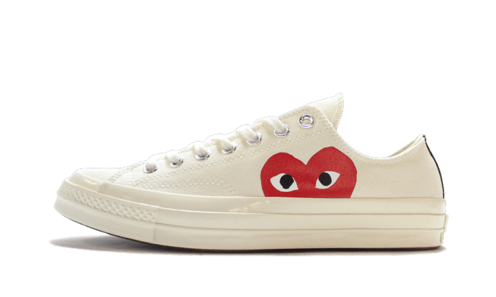 Converse Chuck Taylor All Star 70 Ox Comme des Garcons PLAY White, Milk/White-High Risk Red (150207C)