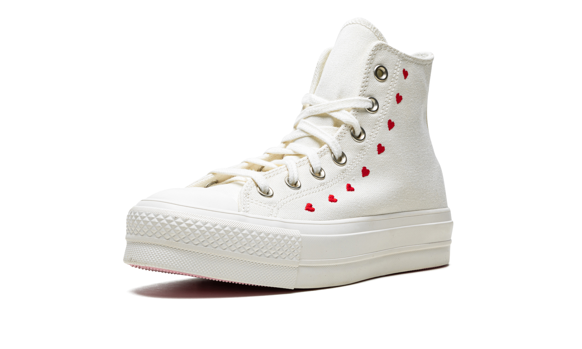 Converse Chuck Taylor All Star Lift Hi White Red