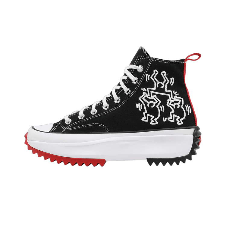 Converse Run Star Hike Hi Keith Haring Black, Black/White/Red (171859C)