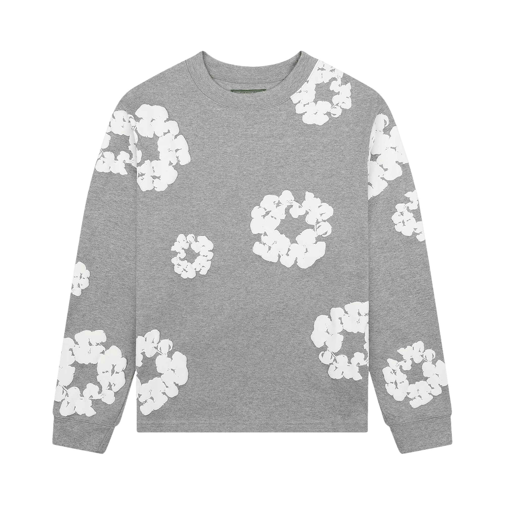 Denim Tears Long Sleeve Cotton Wreath T-shirt Grey, Grey (denim-tears-long-sleeve-cotton-wreath-t-shirt-grey)