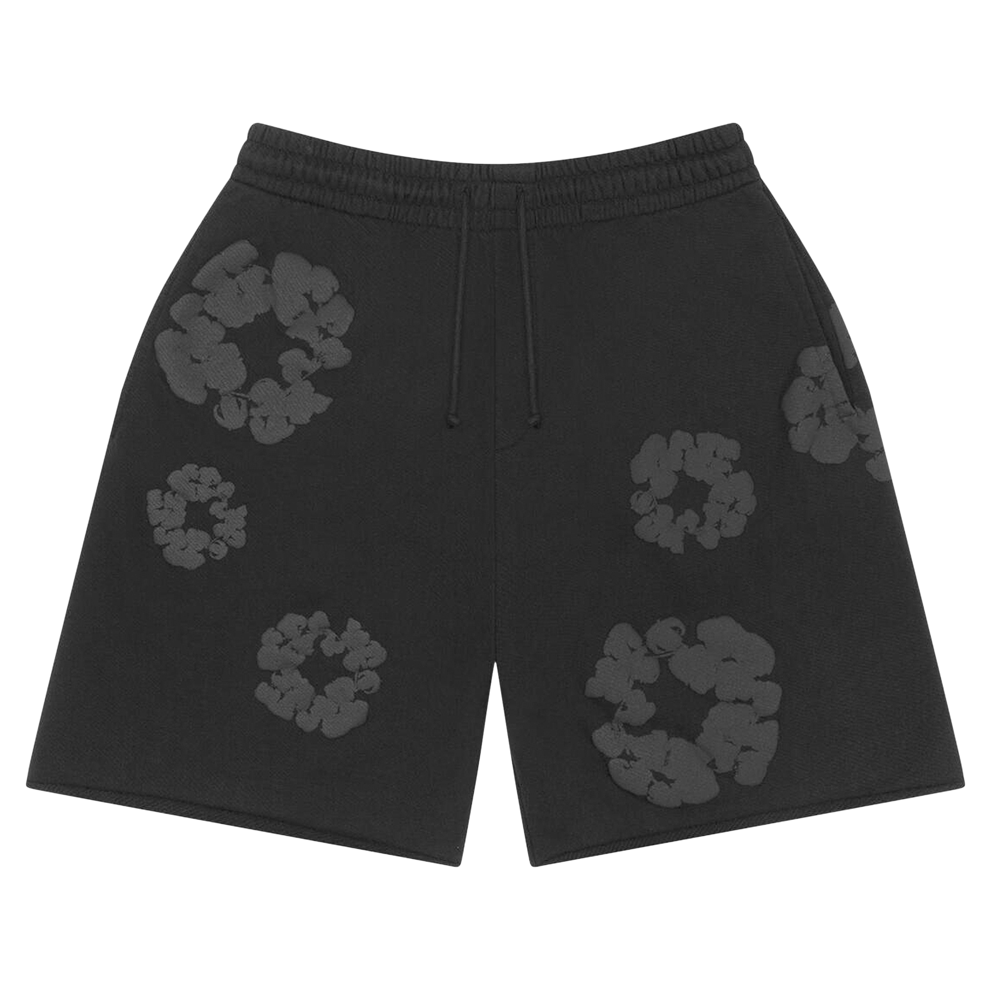 Denim Tears Mono Wreath Sweatshorts Black, Black (denim-tears-mono-wreath-sweatshorts-black)