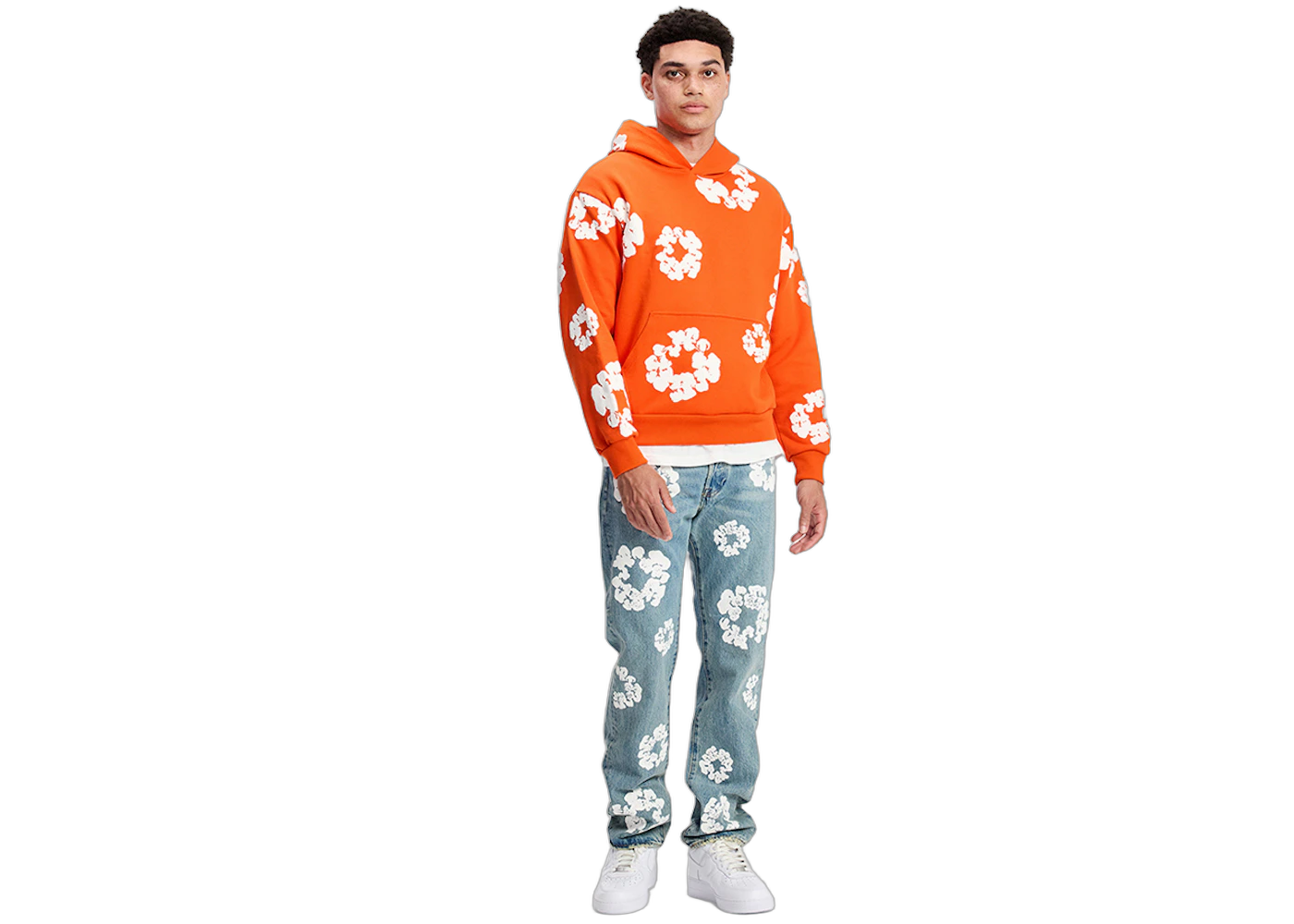 Denim Tears The Cotton Wreath Hoodie Orange, Orange (denim-tears-the-cotton-wreath-sweatshirt-orange)