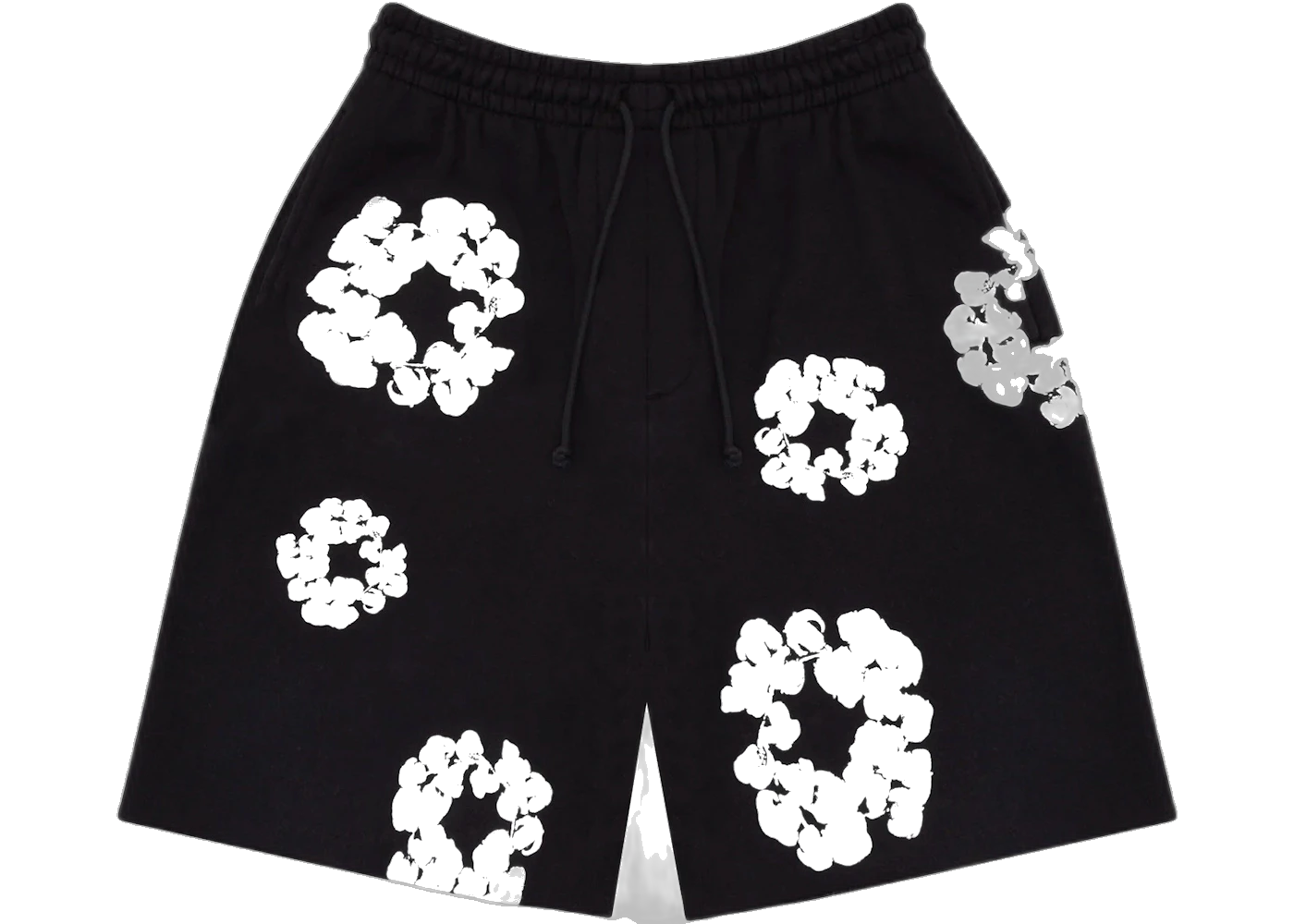 Denim Tears The Cotton Wreath Shorts Black, Black (denim-tears-the-cotton-wreath-shorts-black)