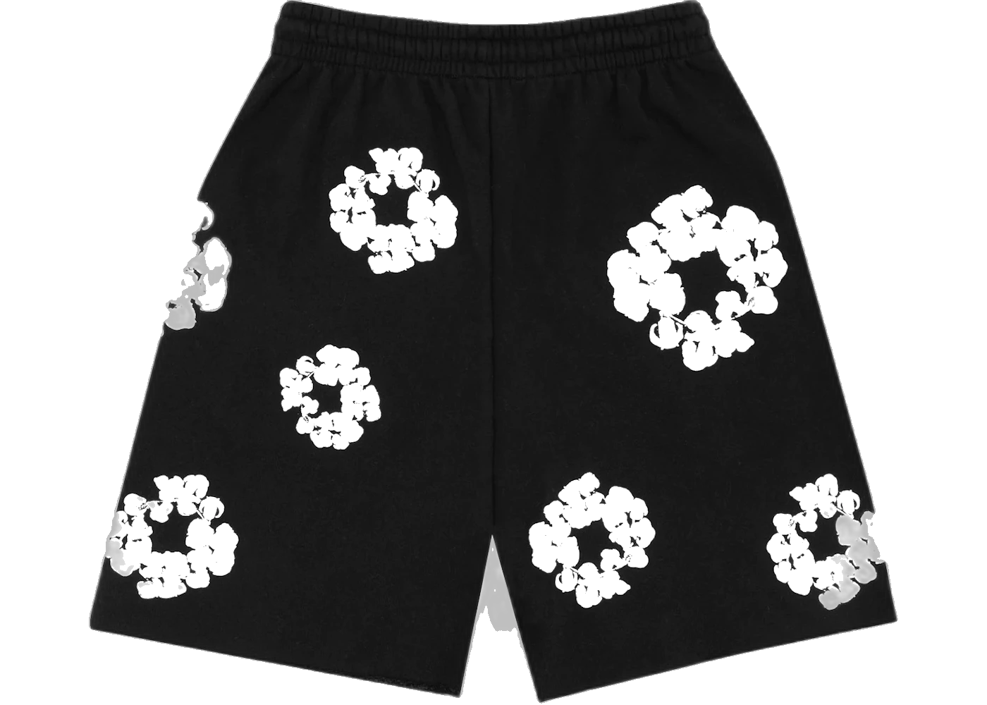 Denim Tears The Cotton Wreath Shorts Black, Black (denim-tears-the-cotton-wreath-shorts-black)