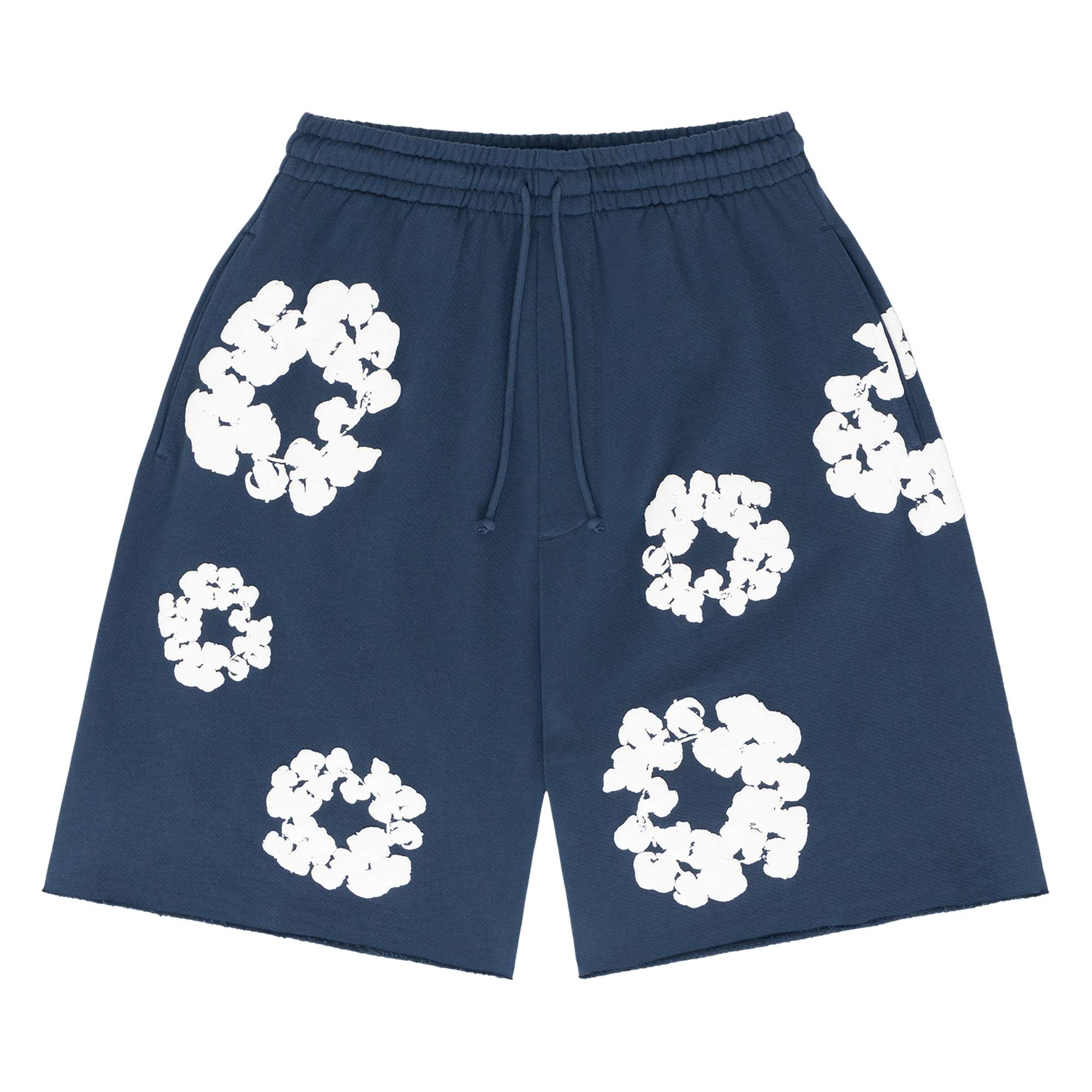 Denim Tears The Cotton Wreath Shorts Navy, Navy (denim-tears-the-cotton-wreath-shorts-navy)
