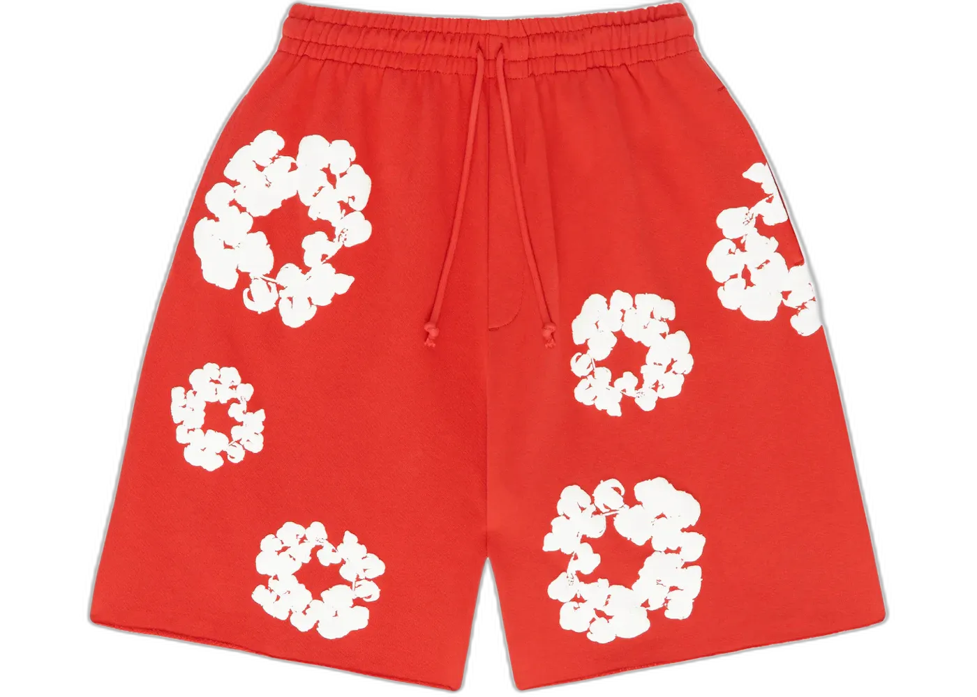 Denim Tears The Cotton Wreath Shorts Red, Red (denim-tears-the-cotton-wreath-shorts-red)