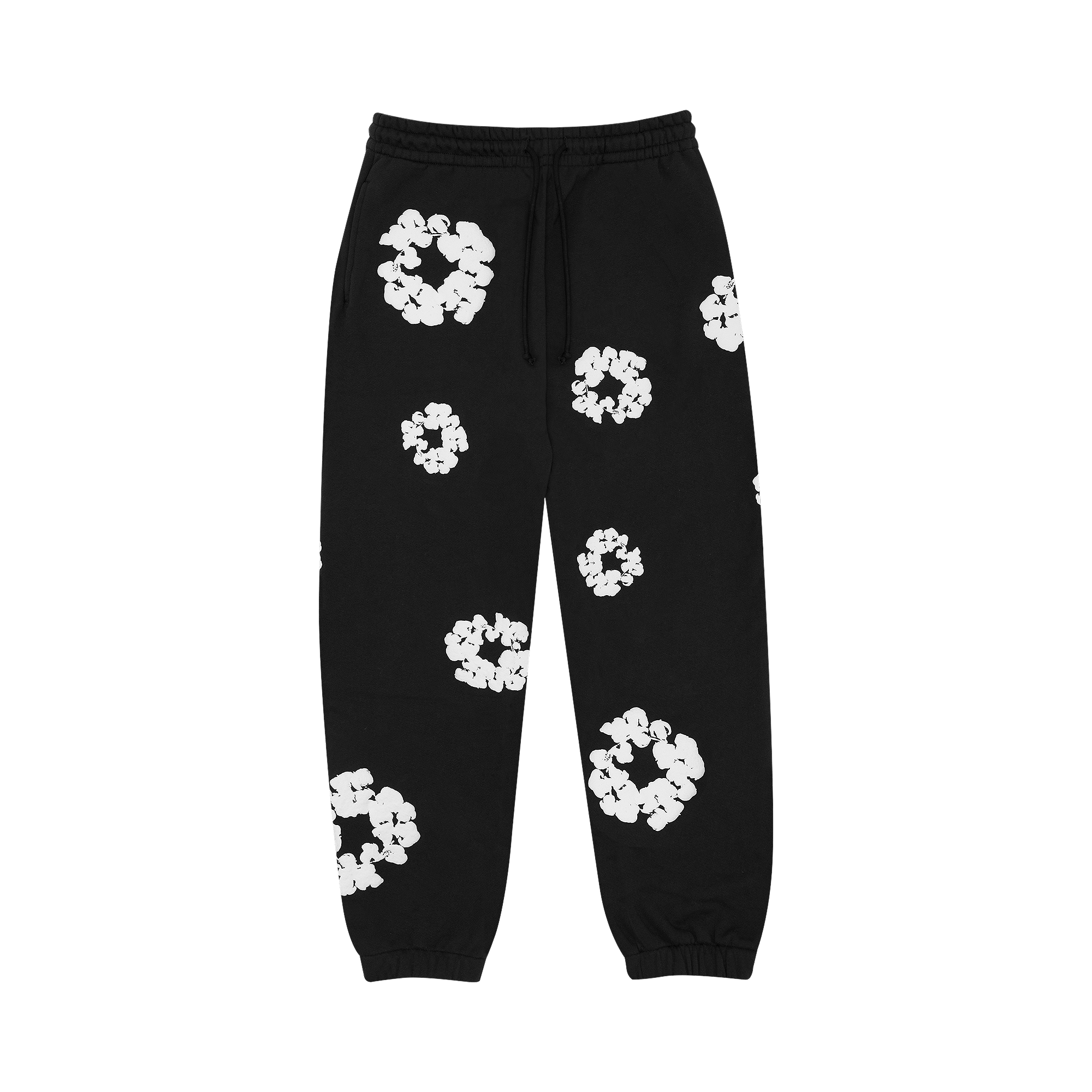 Denim Tears The Cotton Wreath Sweatpants Black, Black (denim-tears-the-cotton-wreath-sweatpants-black)