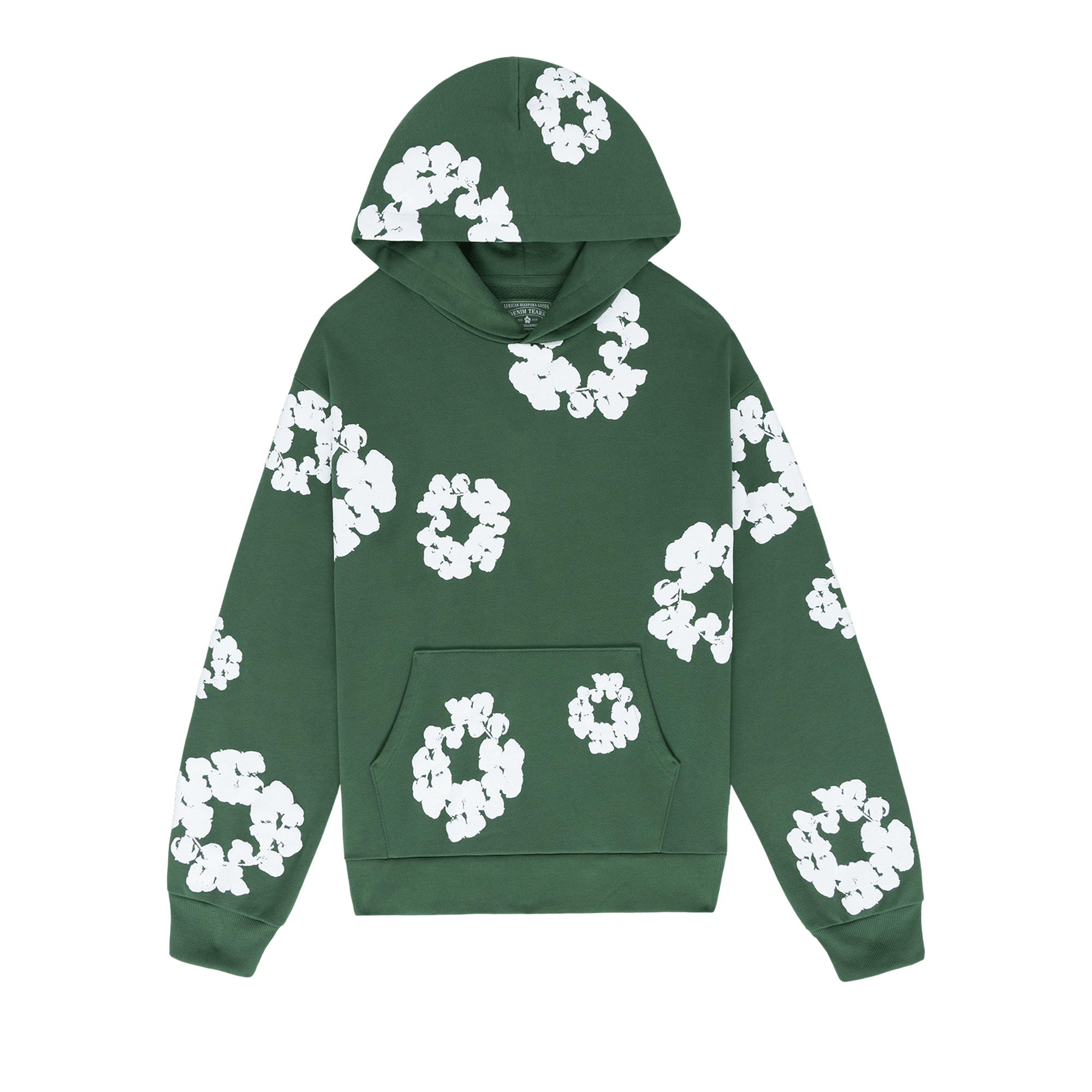 Denim Tears The Cotton Wreath Hoodie Green, Green (denim-tears-the-cotton-wreath-sweatshirt-green)