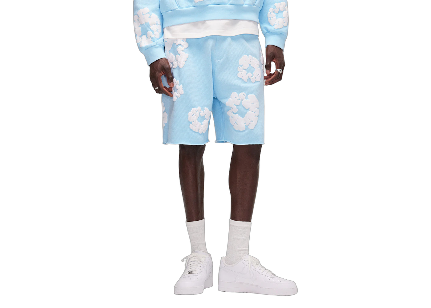Denim Tears The Cotton Wreath Shorts Powder Blue
