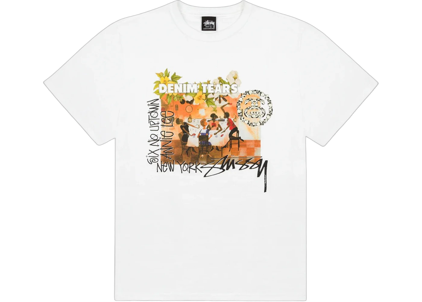 Denim Tears x Stussy Annie Lee Artist Tee White, White (denim-tears-x-stussy-annie-lee-artist-tee-white)