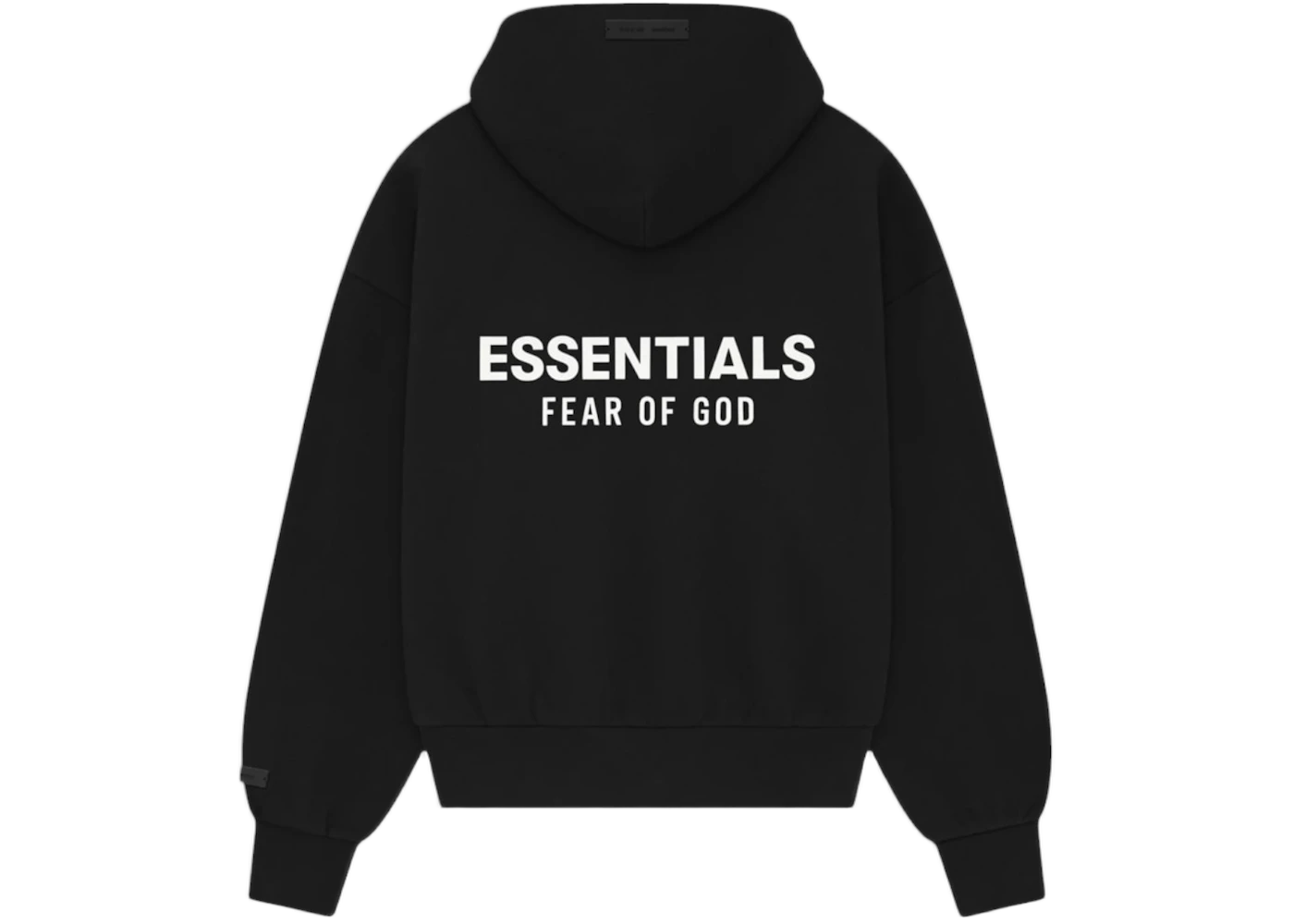 Fear of God Essentials Classic Full Zip-Up Hoodie Jet Black