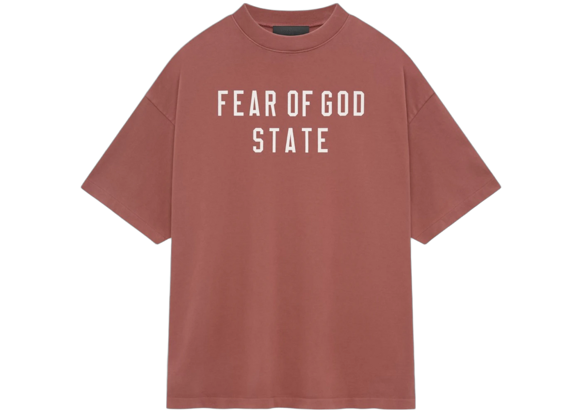 Fear of God Essentials Heavy Crewneck T-Shirt Crimson