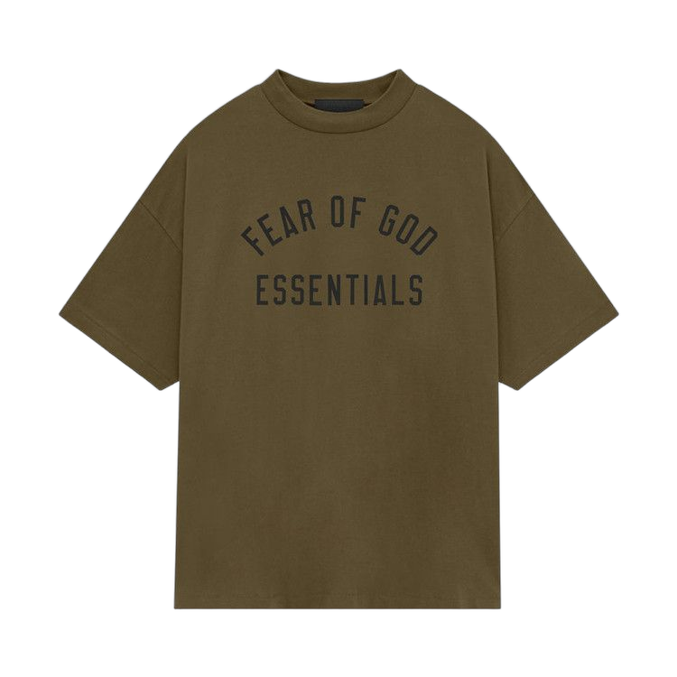 Fear of God Essentials Jersey Crewneck T-Shirt Olive
