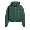 Jacquemus Le Hoodie Zip Gros Grain Dark Green