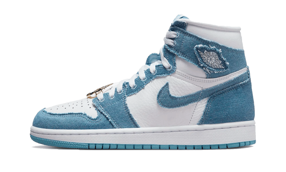 Air Jordan 1 Retro High OG Denim, White/Worn Blue-Metallic Gold (DM9036-104)