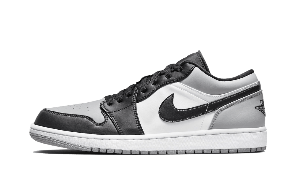 Air Jordan 1 Low Shadow Toe, Light Smoke Grey/Black-White (553558-052 / 553560-052)