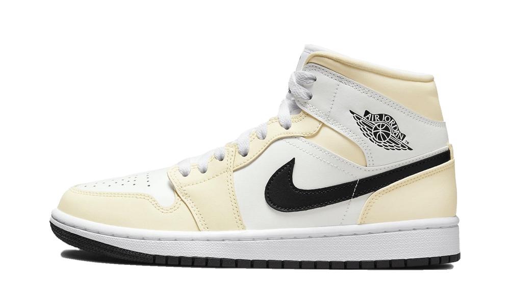 Air Jordan 1 Mid Coconut Milk, Coconut Milk/Black-Summit White-White (BQ6472-121)