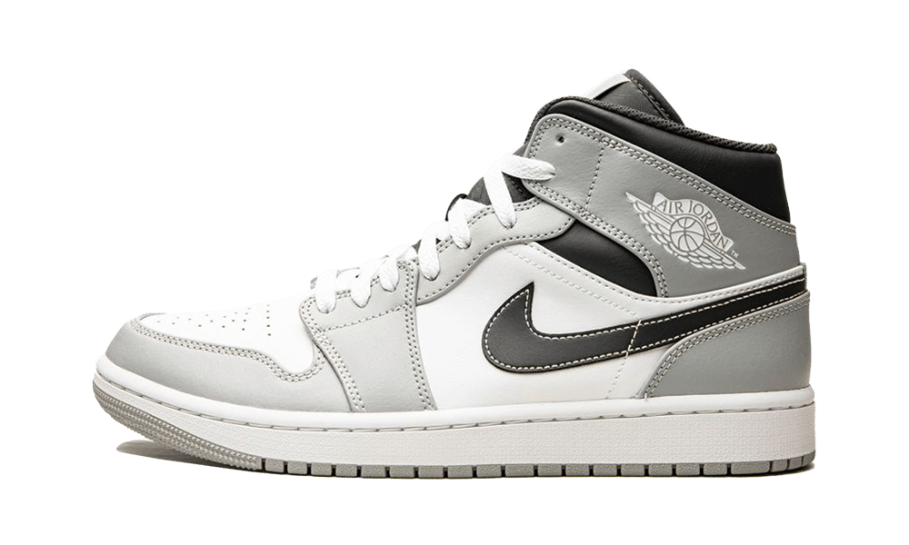 Air Jordan 1 Mid Light Smoke Grey Anthracite, Light Smoke Grey/White/Anthracite (554724-078 / 554725-078)