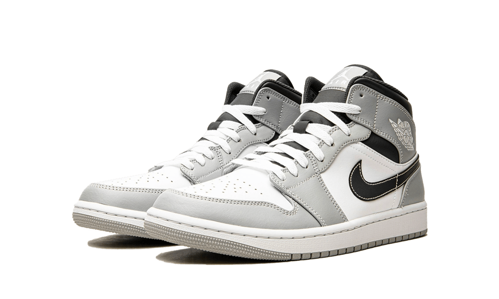 Air Jordan 1 Mid Light Smoke Grey Anthracite, Light Smoke Grey/White/Anthracite (554724-078 / 554725-078)