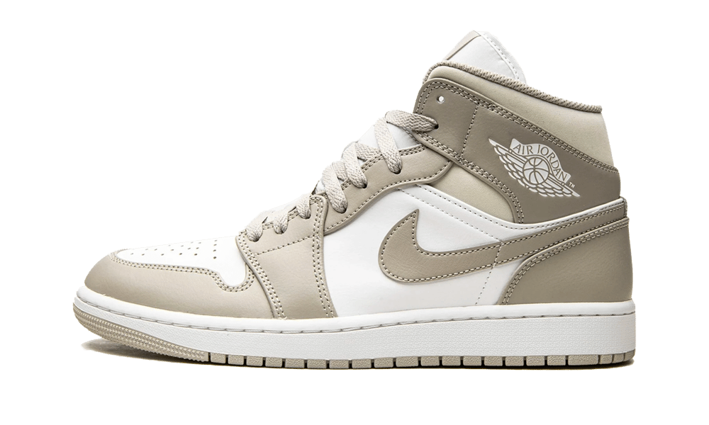 Air Jordan 1 Mid Linen, White/Linen-Linen (554724-082)