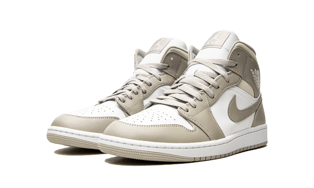 Air Jordan 1 Mid Linen, White/Linen-Linen (554724-082)