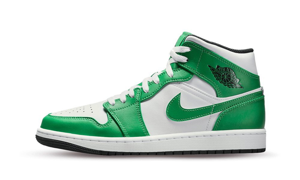 Air Jordan 1 Mid Lucky Green, Lucky Green/Black/White (DQ8426-301 / DQ8423-301)