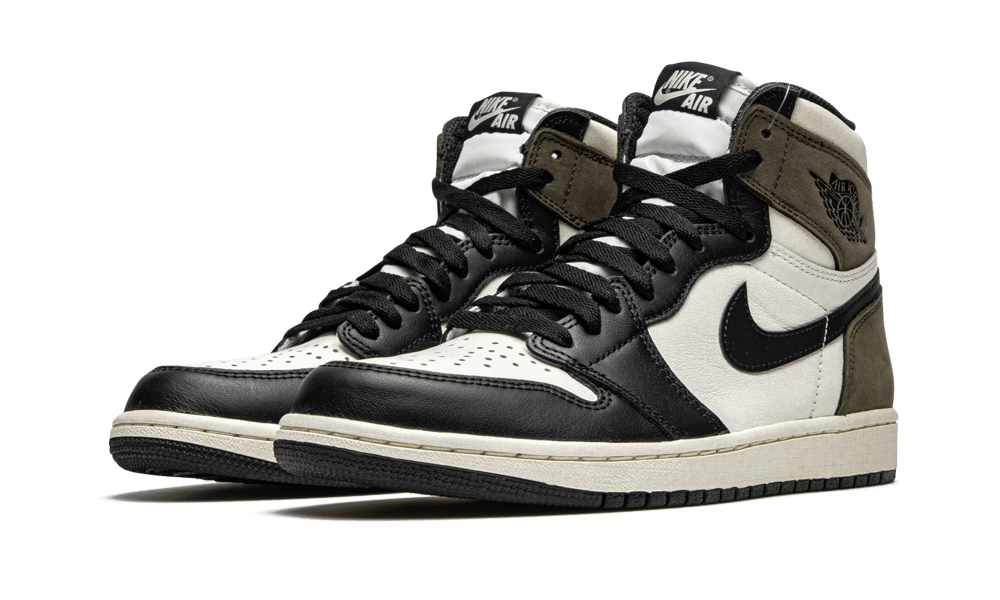 Air Jordan 1 Retro High Dark Mocha, Sail/Dark Mocha-Black-Black (555088-105 / 575441-105)