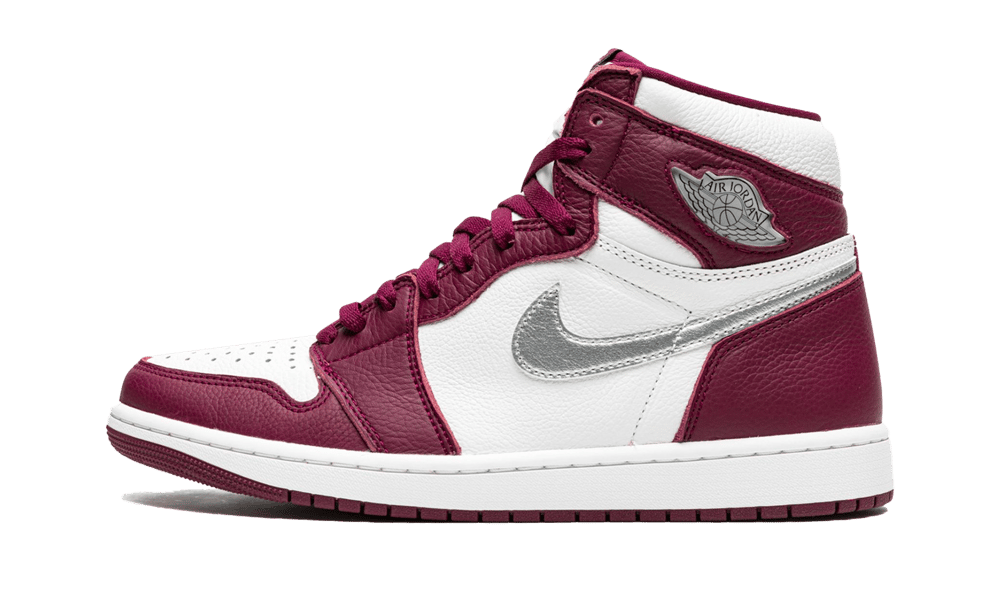 Air Jordan 1 Retro High OG Bordeaux, Bordeaux/White-Metallic Silver (555088-611 / 575441-611)