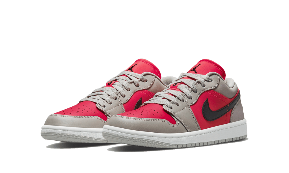 Air Jordan 1 Retro Low Light Iron Ore Siren Red, Light Iron Ore/Black-Siren Red (DC0774-060)