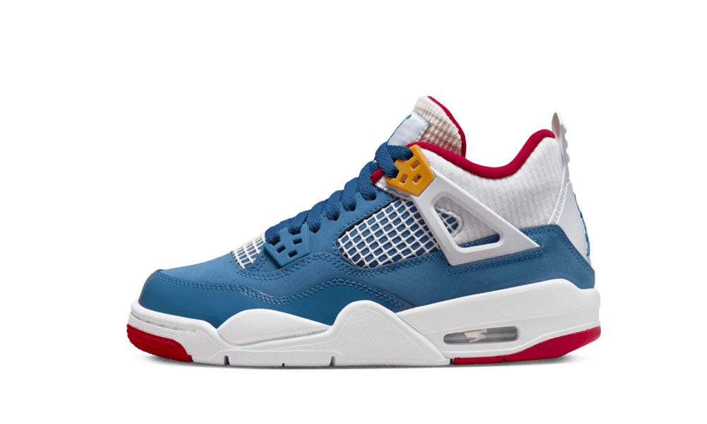 Air Jordan 4 Retro Messy Room, French Blue/White/Gym Red/Pearl White (DR6952-400)