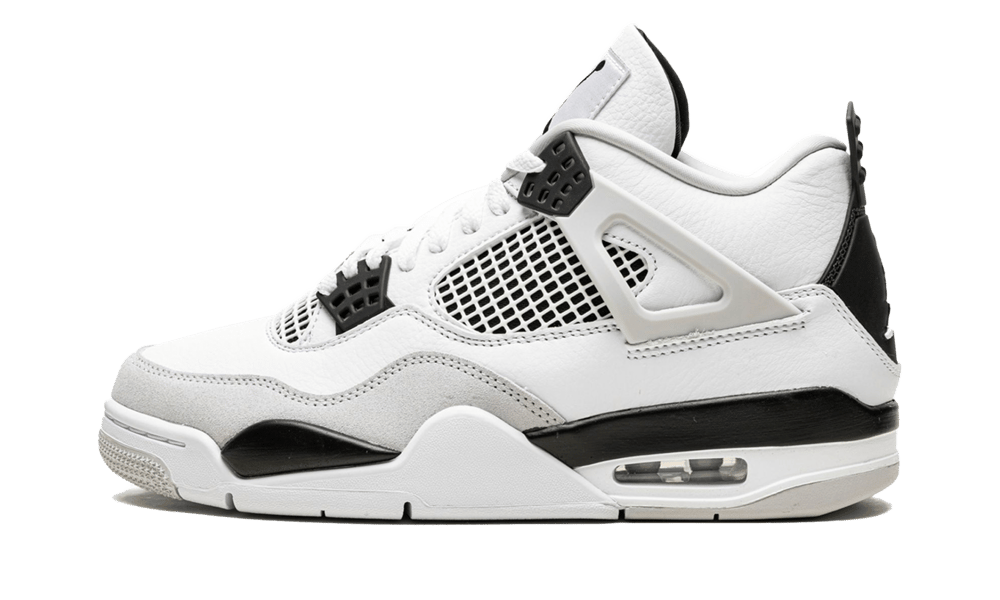 Air Jordan 4 Retro Military Black, White/Black-Neutral Grey (DH6927-111 / 408452-111)