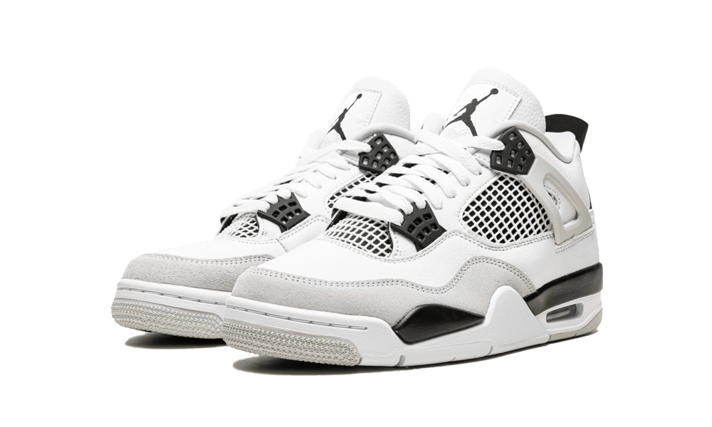 Air Jordan 4 Retro Military Black, White/Black-Neutral Grey (DH6927-111 / 408452-111)