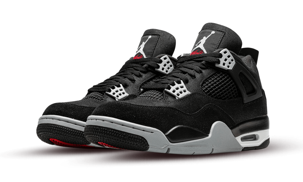 Air Jordan 4 Retro SE Black Canvas, Black/Light Steel Grey/White/Fire Red (DH7138-006 / DV0553-006)