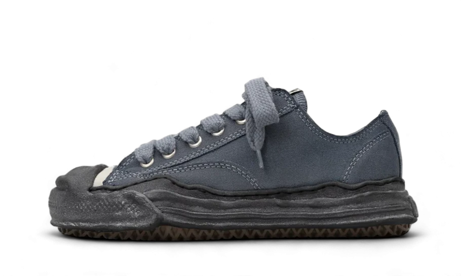 Maison Mihara Yasuhiro Hank OG Sole Garment Dyed Canvas Low Black White