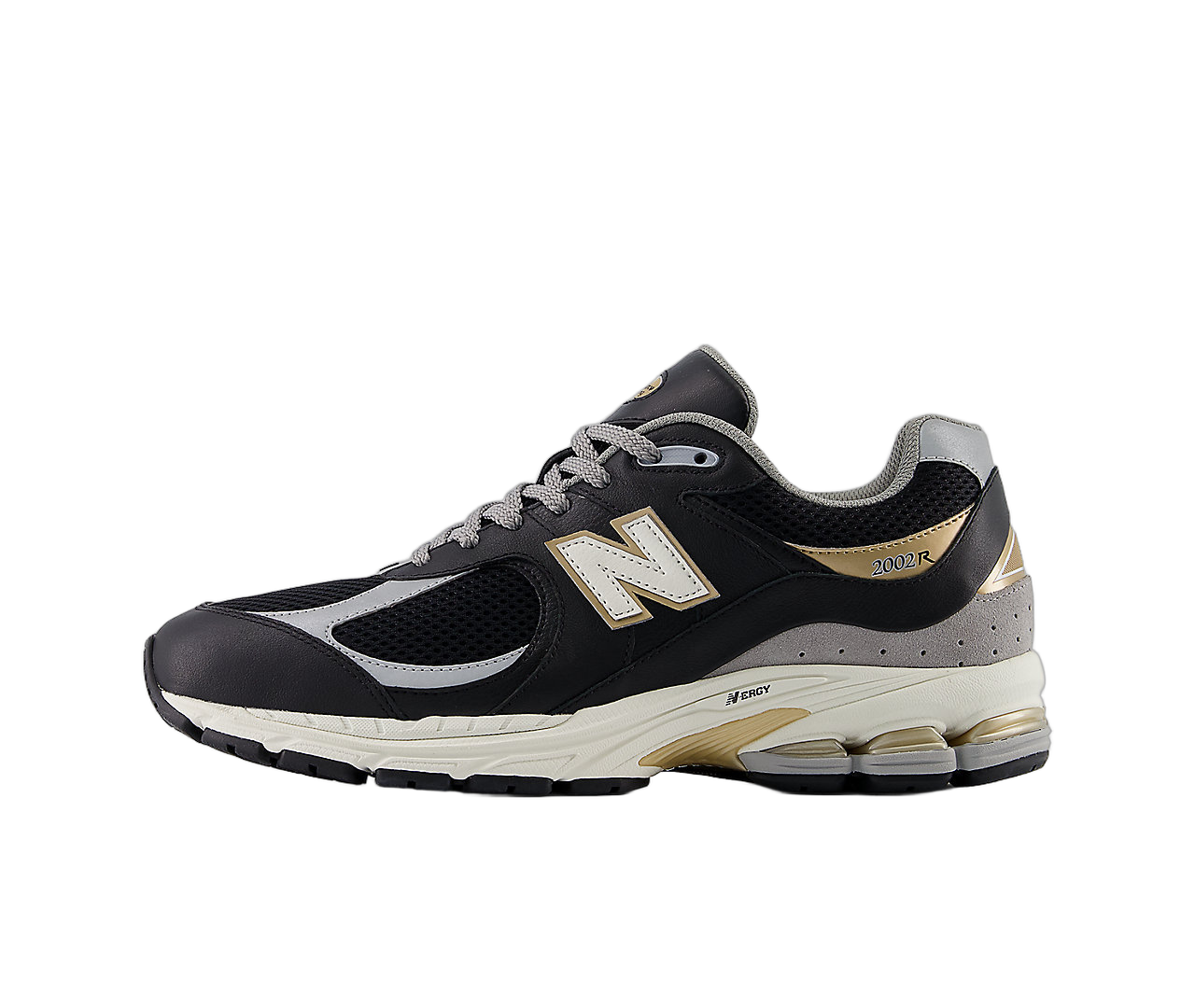 New Balance 2002R Black Sea Salt Gold Metallic