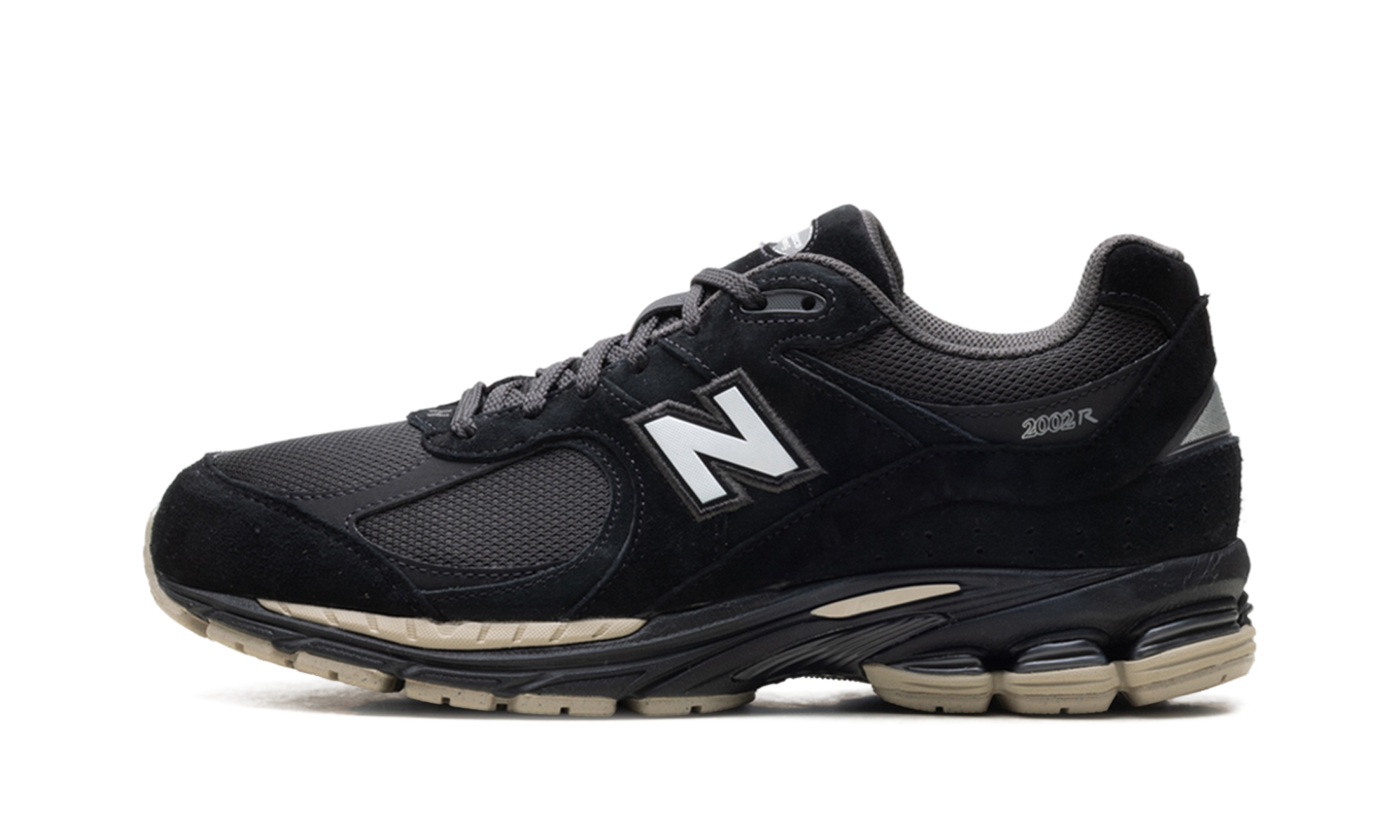 New Balance 2002R Black Timber Wolf White