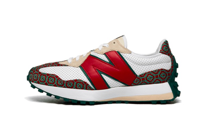 New Balance 327 Casablanca Red Monogram, Munsell White/Dark Red/Holly Green (MS327CAA)