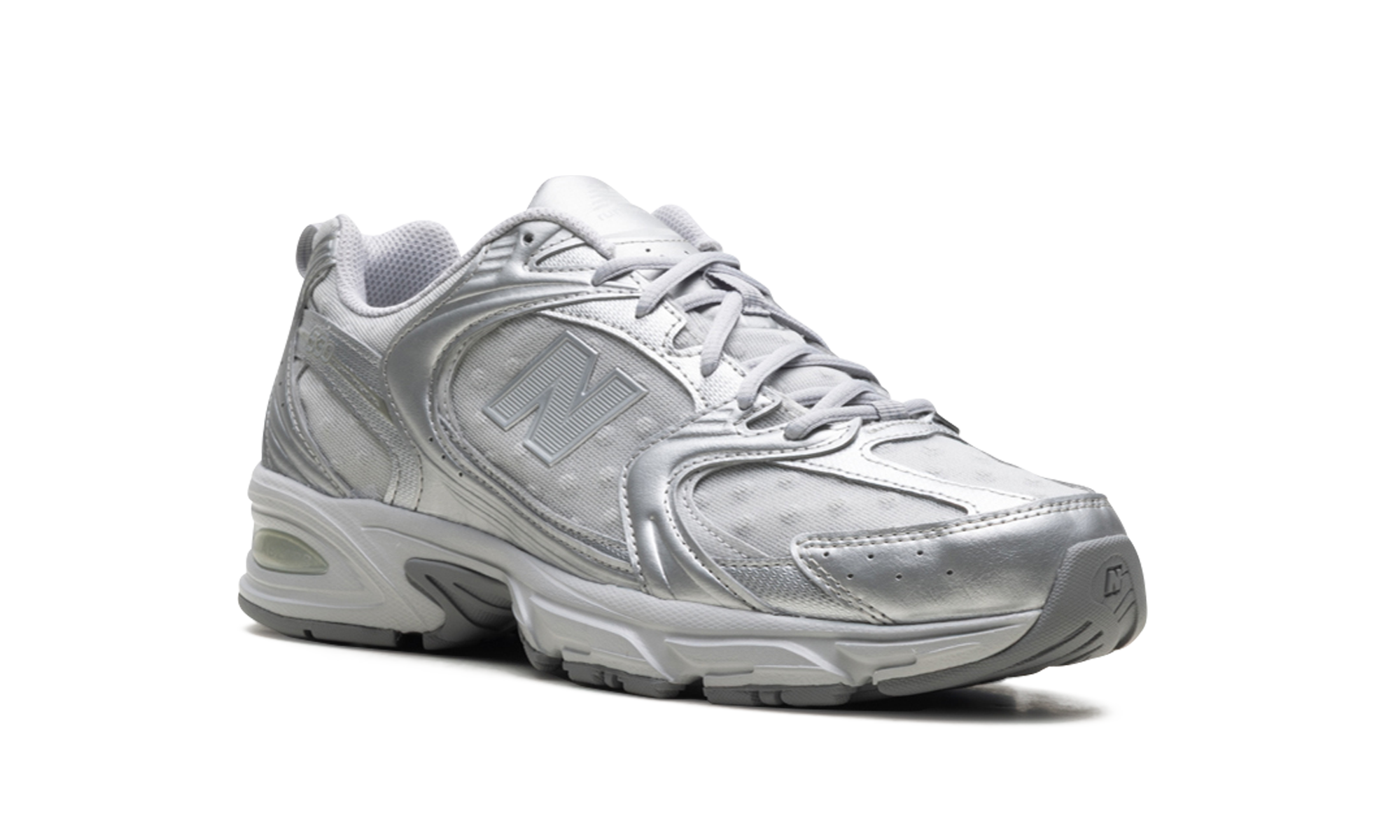 New Balance 530 Silver Metallic Raincloud Polka Dots
