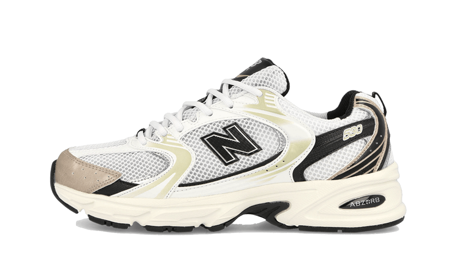 New Balance 530 White Light Gold Metallic, White/Light Gold Metallic (MR530TC)