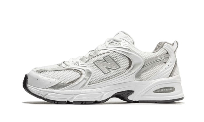 New Balance 530 White Silver, White/Silver Metallic (GR530AD)