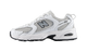 New Balance 530 White Silver Metallic Black Sole