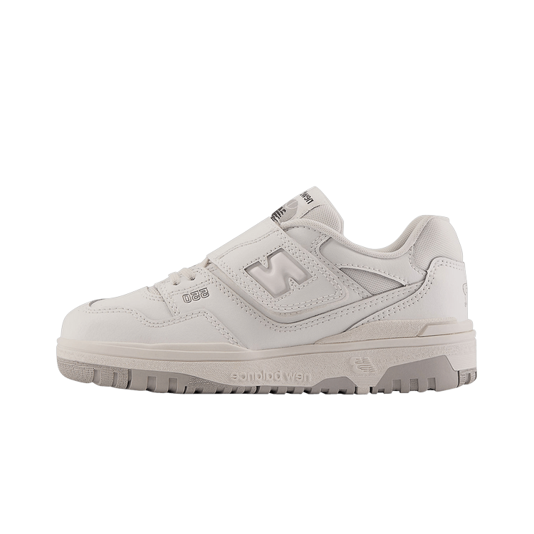 New Balance 550 Bungee Lace Top Strap White Grey, White/Grey (PHB550PB)