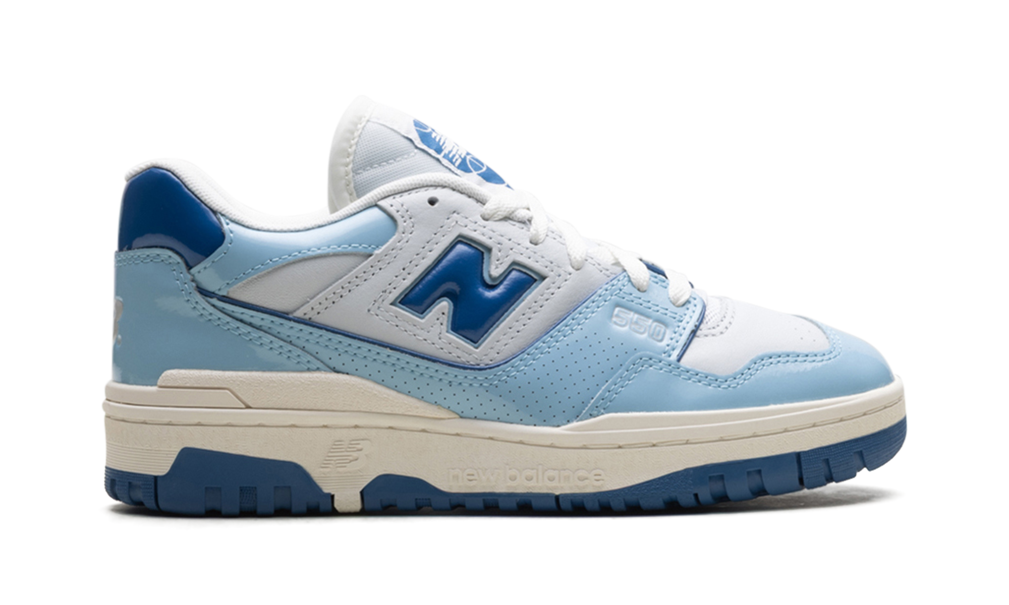 New Balance 550 Chrome Blue Patent