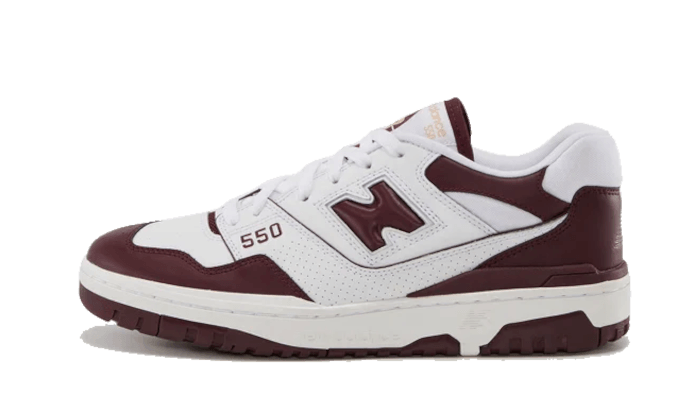 New Balance 550 White Burgundy, White/Burgundy (BB550BZ1)