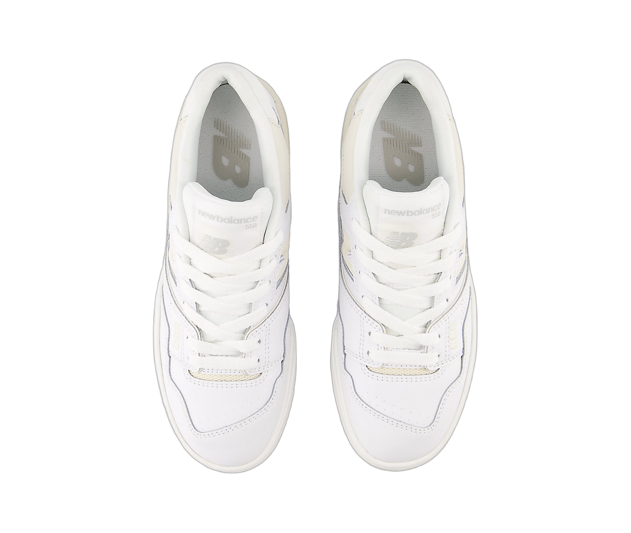 New Balance 550 White Cream Leather, White/Cream (GSB550BK)